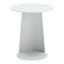 Mesa Auxiliar de Terraza para Áreas de Estar - ZUO SUNNY ISLES - Blanco - Estructura y Cubierta en Aluminio con Recubrimiento en Polvo