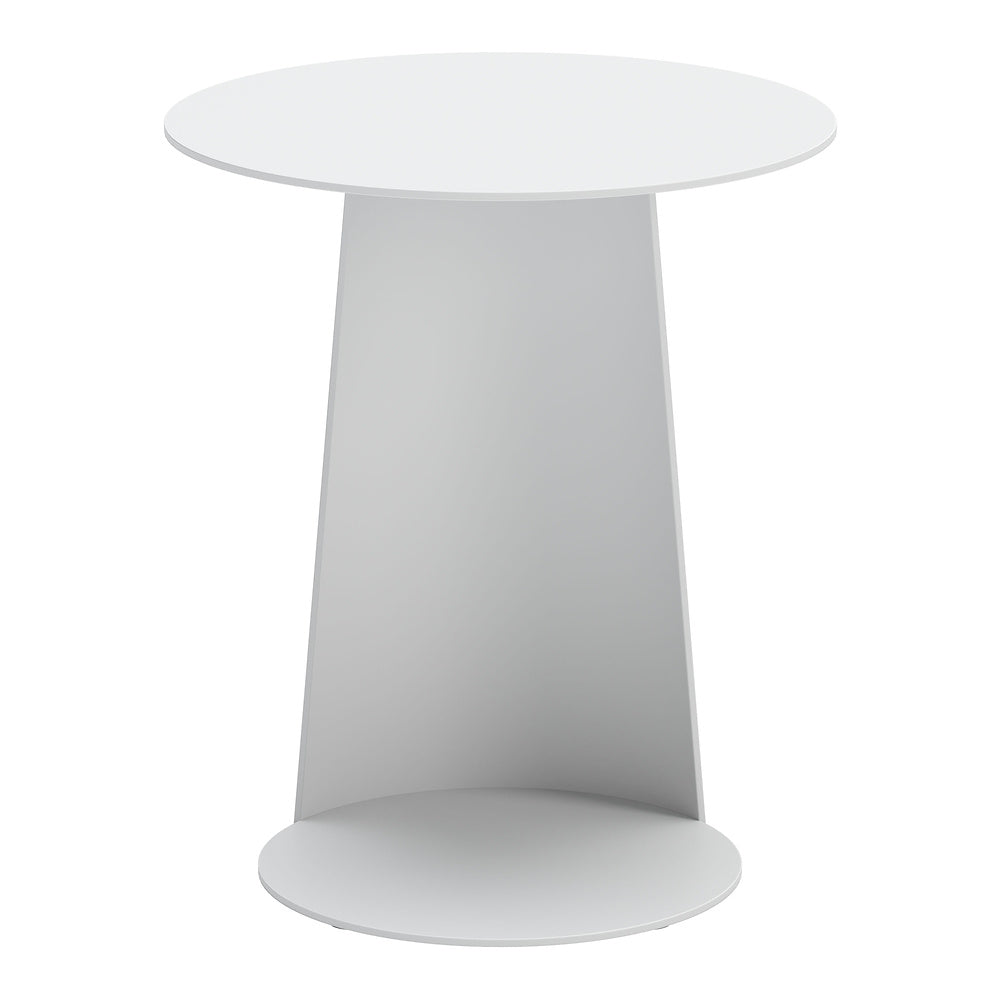 Mesa Auxiliar de Terraza para Áreas de Estar - ZUO SUNNY ISLES - Blanco - Estructura y Cubierta en Aluminio con Recubrimiento en Polvo