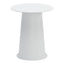 Mesa Auxiliar de Terraza para Áreas de Estar - ZUO SUNNY ISLES - Blanco - Estructura y Cubierta en Aluminio con Recubrimiento en Polvo