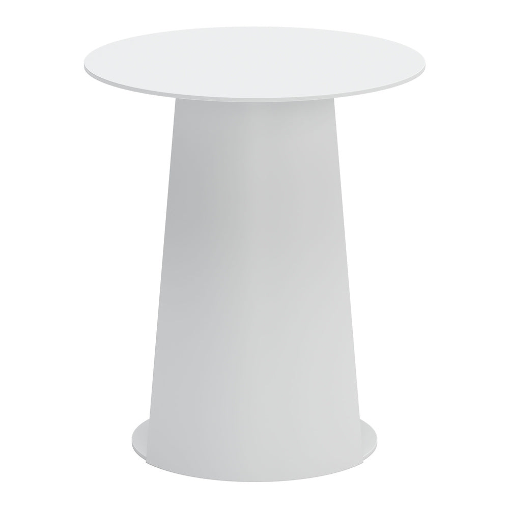 Mesa Auxiliar de Terraza para Áreas de Estar - ZUO SUNNY ISLES - Blanco - Estructura y Cubierta en Aluminio con Recubrimiento en Polvo