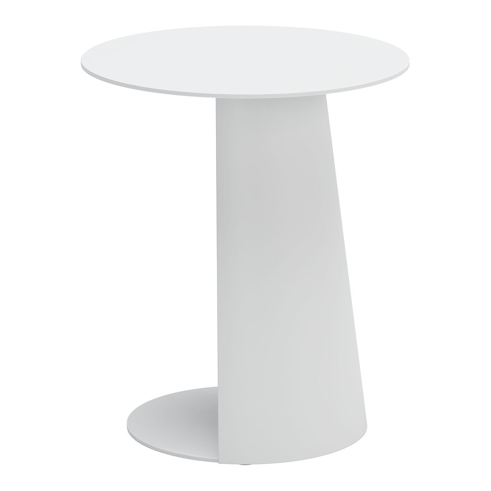 Mesa Auxiliar de Terraza para Áreas de Estar - ZUO SUNNY ISLES - Blanco - Estructura y Cubierta en Aluminio con Recubrimiento en Polvo