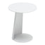 Mesa Auxiliar de Terraza para Áreas de Estar - ZUO SUNNY ISLES - Blanco - Estructura y Cubierta en Aluminio con Recubrimiento en Polvo
