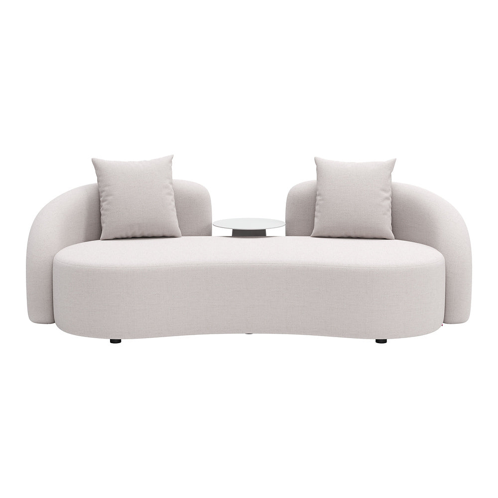 Mesa Auxiliar de Terraza para Áreas de Estar - ZUO SUNNY ISLES - Blanco - Estructura y Cubierta en Aluminio con Recubrimiento en Polvo