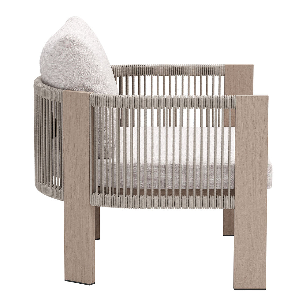 Sillón de Terraza para Spa - ZUO REBEL - Beige - Asiento y Respaldo Tapizados con Tela para Exterior