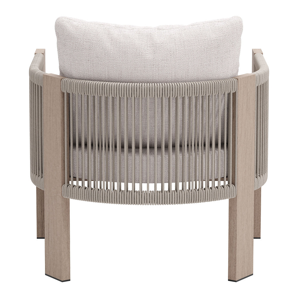 Sillón de Terraza para Spa - ZUO REBEL - Beige - Asiento y Respaldo Tapizados con Tela para Exterior
