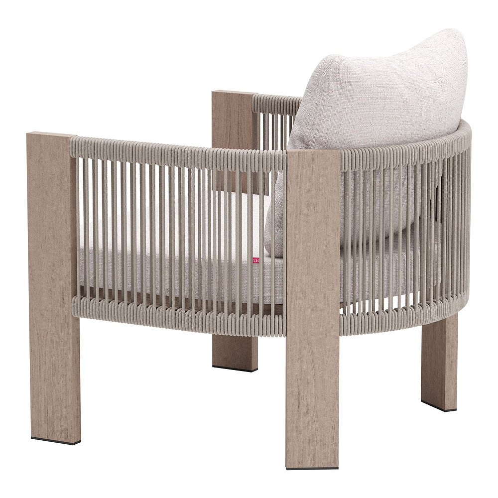 Sillón de Terraza para Spa - ZUO REBEL - Beige - Asiento y Respaldo Tapizados con Tela para Exterior