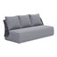 Sofá de Terraza para Spa 3 Plazas - ZUO MEKAN - Gris - Asiento y Respaldo Tapizados con Tela para Exterior