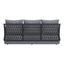 Sofá de Terraza para Spa 3 Plazas - ZUO MEKAN - Gris - Asiento y Respaldo Tapizados con Tela para Exterior