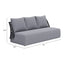 Sofá de Terraza para Spa 3 Plazas - ZUO MEKAN - Gris - Asiento y Respaldo Tapizados con Tela para Exterior