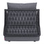 Sillón de Terraza para Áreas de Estar - ZUO MEKAN - Gris - Asiento y Respaldo Tapizados con Tela para Exterior