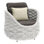 Sillón de Terraza para Zona de Jardín - ZUO CORAL REEF - Gris - Asiento y Respaldo Tapizados con Tela para Exterior