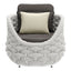 Sillón de Terraza para Zona de Jardín - ZUO CORAL REEF - Gris - Asiento y Respaldo Tapizados con Tela para Exterior
