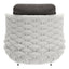 Sillón de Terraza para Zona de Jardín - ZUO CORAL REEF - Gris - Asiento y Respaldo Tapizados con Tela para Exterior