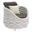 Sillón de Terraza para Zona de Jardín - ZUO CORAL REEF - Gris - Asiento y Respaldo Tapizados con Tela para Exterior