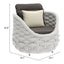 Sillón de Terraza para Zona de Jardín - ZUO CORAL REEF - Gris - Asiento y Respaldo Tapizados con Tela para Exterior