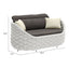 Love Seat de Terraza para Cafetería 2 Plazas - ZUO CORAL REEF - Gris - Asiento y Respaldo Tapizados con Tela para Exterior