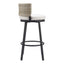 Banco Alto para Terraza y Barra Exterior - ZUO MIDNIGHT WAVE - Blanco - Asiento y Respaldo Tapizados con Tela para Exterior