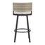 Banco Alto para Terraza y Barra Exterior - ZUO MIDNIGHT WAVE - Blanco - Asiento y Respaldo Tapizados con Tela para Exterior
