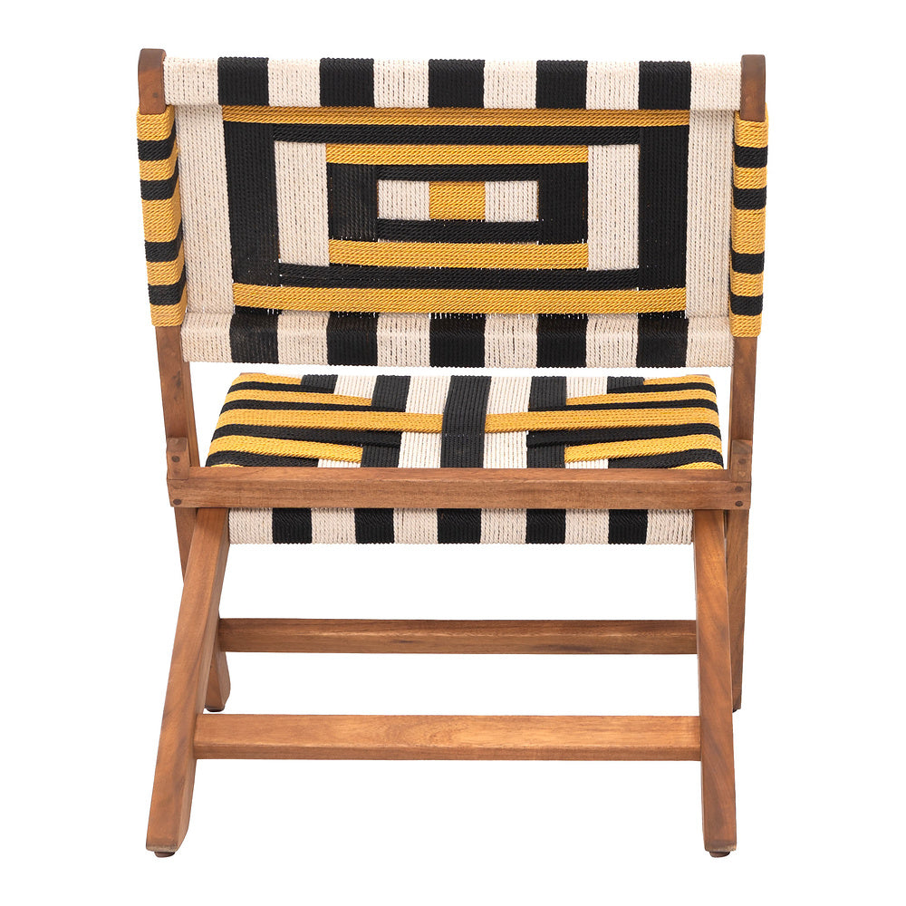 Silla para Hotel y Terraza - ZUO SUNBEAM LOUNGE - Multicolor - Asiento y Respaldo en Ratán Sintético Tejido
