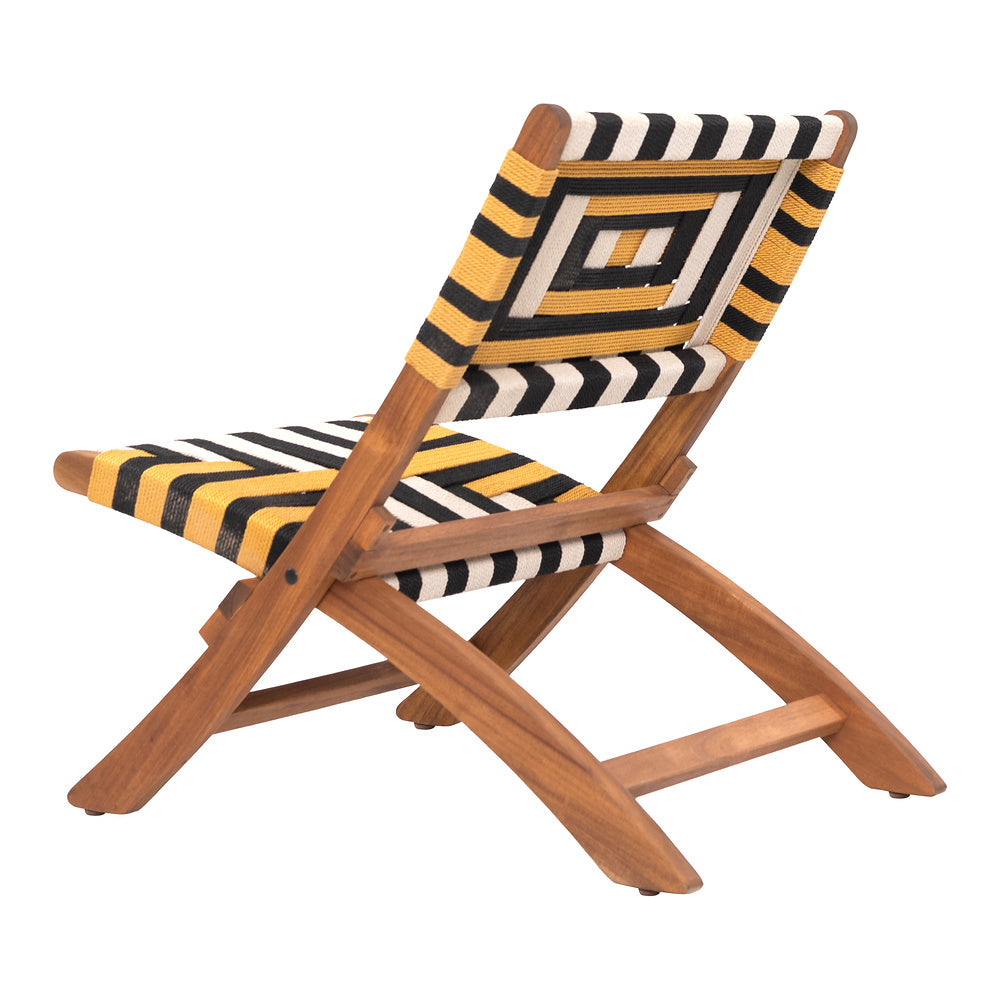 Silla para Hotel y Terraza - ZUO SUNBEAM LOUNGE - Multicolor - Asiento y Respaldo en Ratán Sintético Tejido