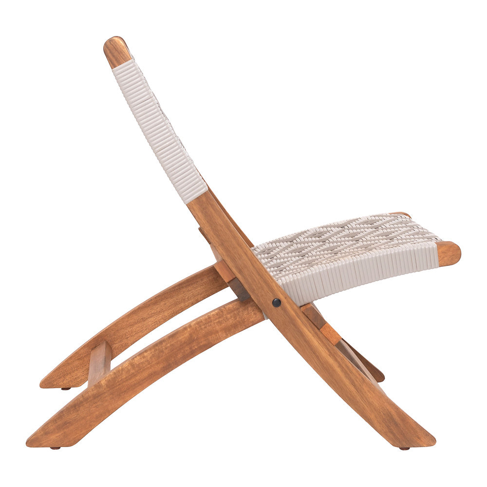 Silla para Terraza y Alberca - ZUO TIDE LOUNGE - Multicolor - Asiento y Respaldo en Ratán Sintético Tejido