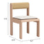 Silla para Jardín y Terraza - ZUO ISLAND - Blanco - Asiento y Respaldo Tapizados con Tela para Exterior