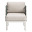 Sillón de Terraza para Spa - ZUO BRIDGEHAMPTON - Blanco - Asiento y Respaldo Tapizados con Tela para Exterior