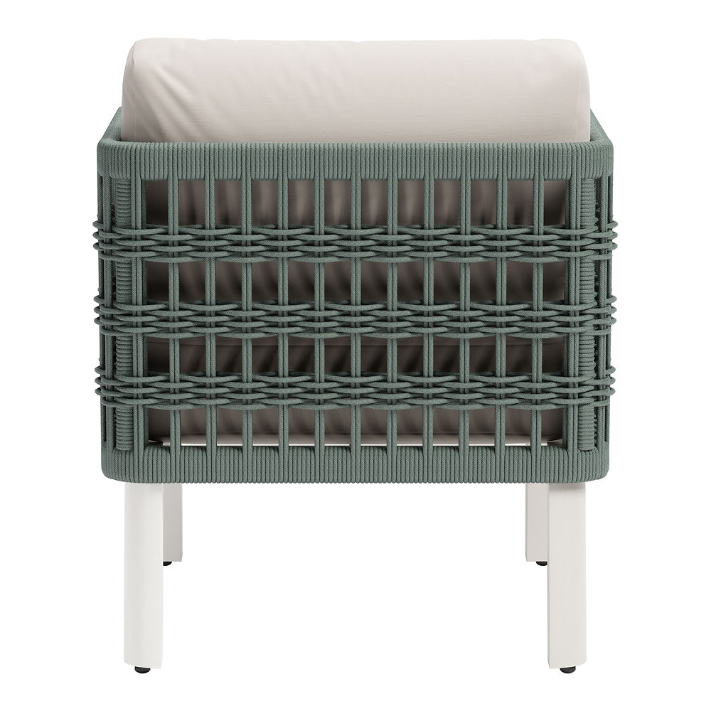 Sillón de Terraza para Spa - ZUO BRIDGEHAMPTON - Blanco - Asiento y Respaldo Tapizados con Tela para Exterior