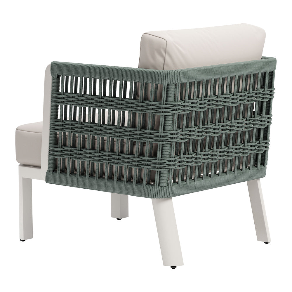 Sillón de Terraza para Spa - ZUO BRIDGEHAMPTON - Blanco - Asiento y Respaldo Tapizados con Tela para Exterior
