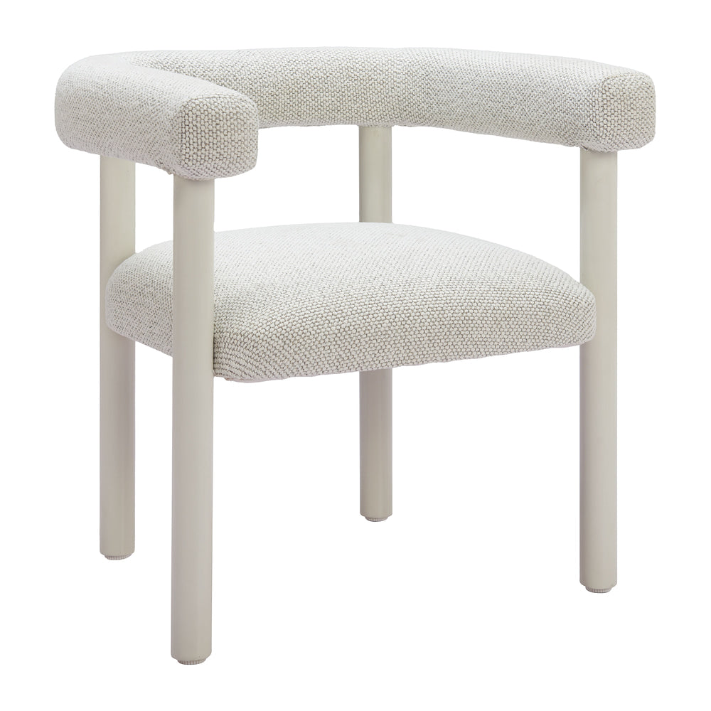Silla para Terraza y Alberca - ZUO SUNBATH - Blanco - Asiento y Respaldo Tapizados con Tela para Exterior