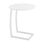 Mesa Lateral de Terraza para Áreas de Estar - ZUO NOGA - Varios Colores - Estructura y Cubierta en Aluminio con Recubrimiento en Polvo - Blanco
