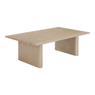 Mesa de Centro para Terraza y Roof Garden - ZUO DUNA - Natural - Cubierta de Aluminio Símil Madera y Estructura de Aluminio con Recubrimiento en Polvo