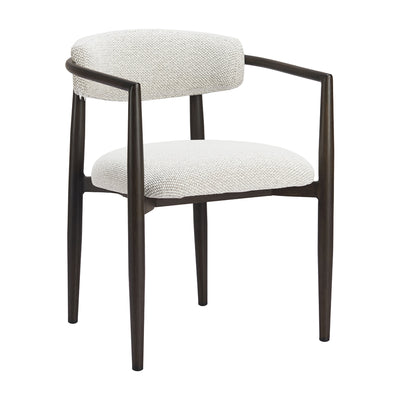 Silla para Cafetería y Terraza - ZUO MIDORI - Blanco - Asiento y Respaldo Tapizados con Tela para Exterior