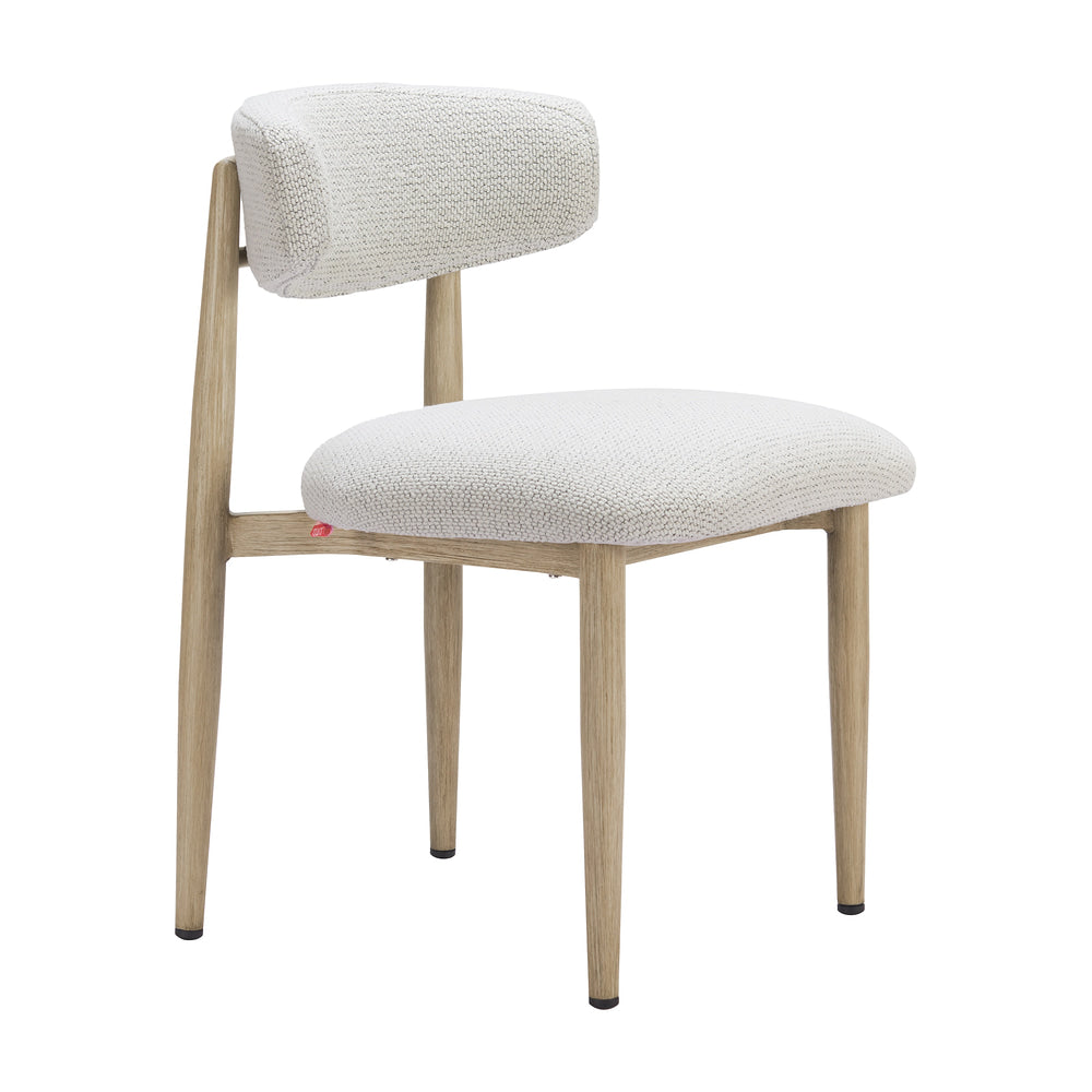 Silla para Hotel y Bistró - ZUO BEGE - Blanco - Asiento y Respaldo Tapizados con Tela para Exterior