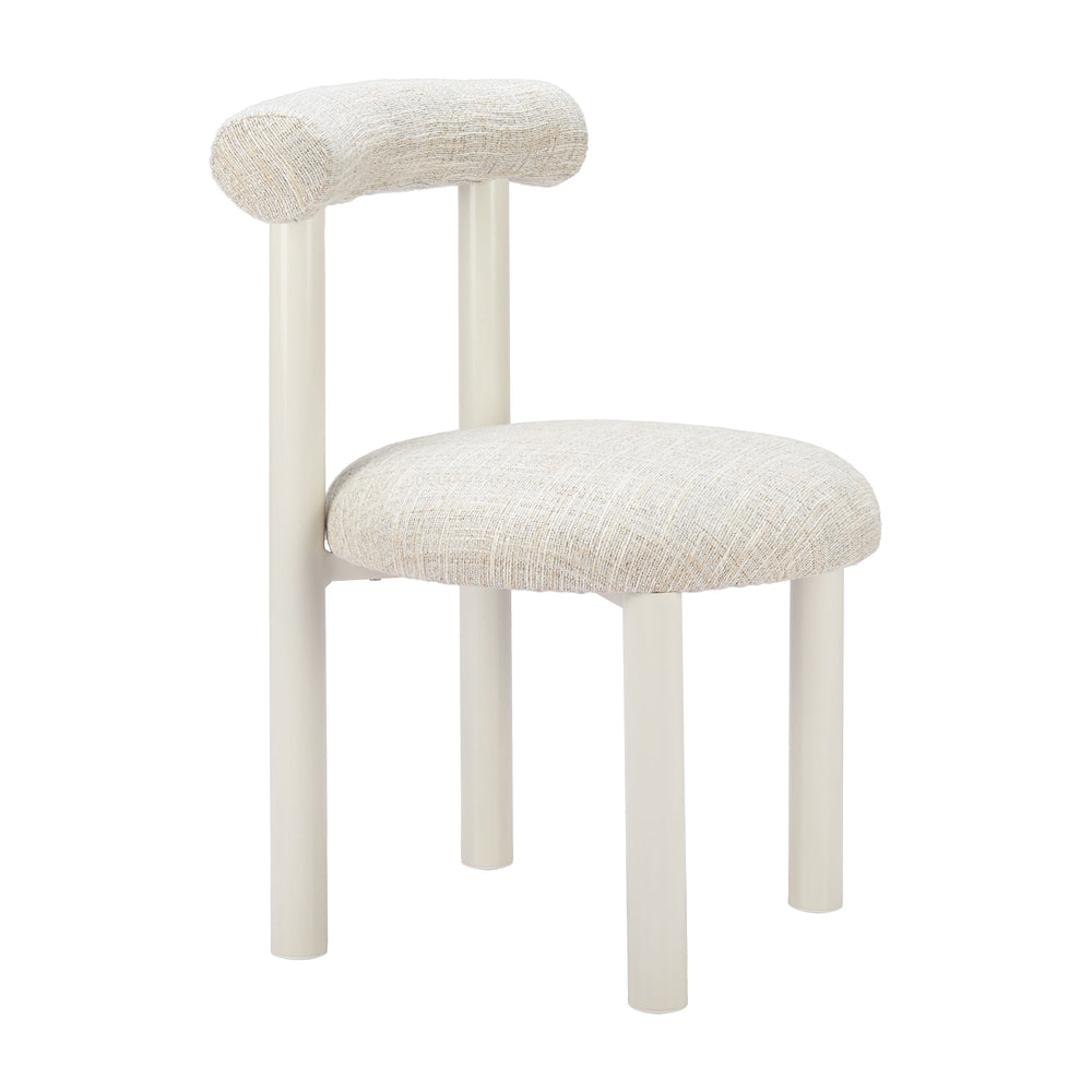 Silla para Cafetería y Terraza - ZUO CERES - Beige - Asiento y Respaldo Tapizados con Tela para Exterior