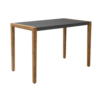 Mesa Mostrador de Terraza para Roof Garden - ZUO KATA - Gris - Cubierta de Duralcrete Símil Concreto y Estructura de Madera de Acacia