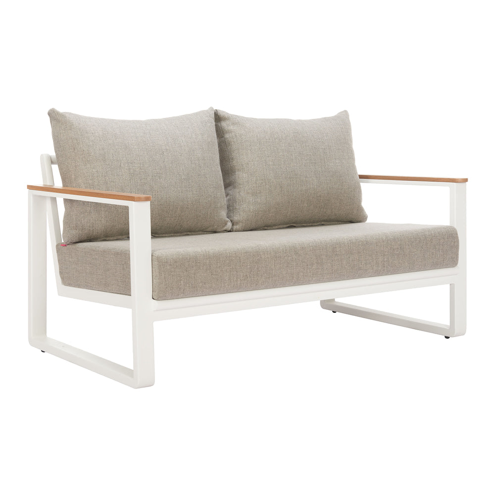 Sofá de Terraza para Áreas de Estar 2 Plazas - ZUO WELT - Varios Colores - Asiento y Respaldo Tapizados con Tela para Exterior
