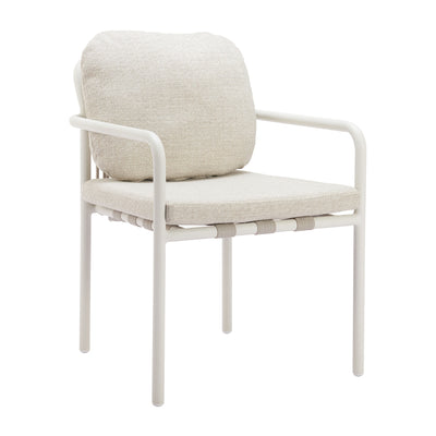 Silla para Hotel y Bistró - ZUO AITE - Beige - Asiento y Respaldo Tapizados con Tela para Exterior