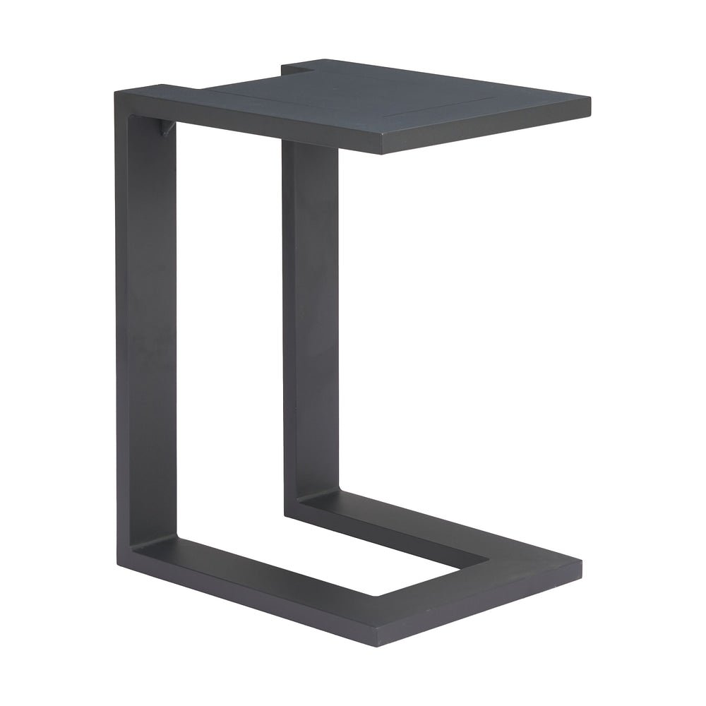 Mesa Auxiliar de Terraza para Restaurante - ZUO TUDI - Negro - Estructura y Cubierta en Aluminio con Recubrimiento en Polvo