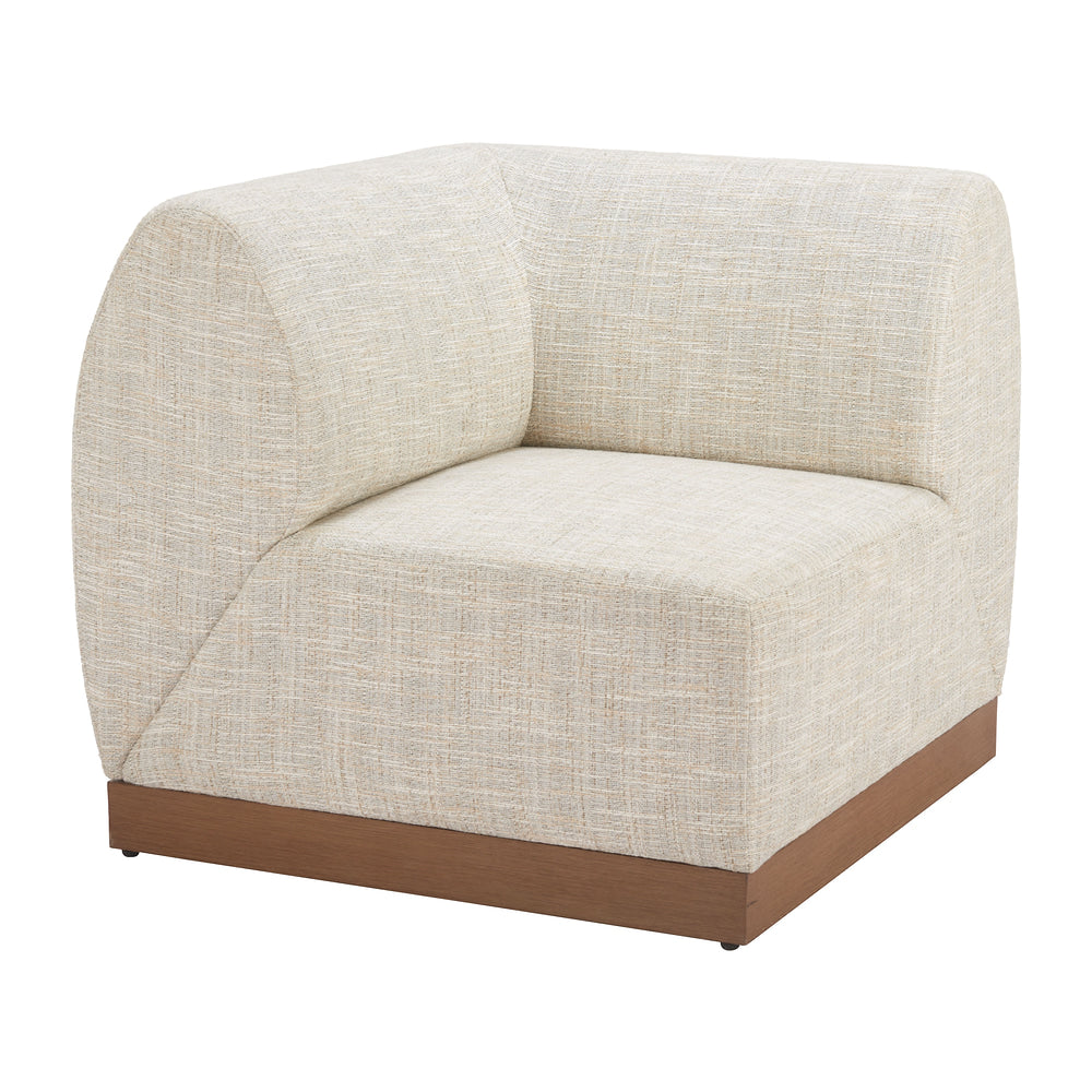 Silla para Restaurante y Jardín - ZUO CHRISTY CORNER - Beige - Asiento y Respaldo Tapizados con Tela para Exterior