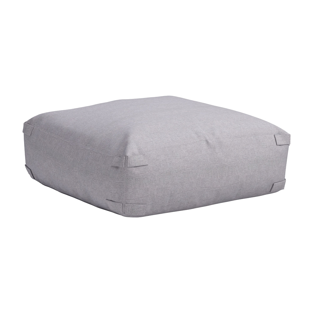 Otomán para Terraza y Restaurante - ZUO LUANDA - Gris - Tapizado con Tela para Exterior
