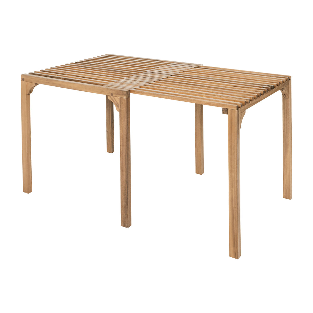 Mesa de Terraza para Zona de Alberca - ZUO RIVIERA - Natural - Estructura y Cubierta en Acacia Maciza