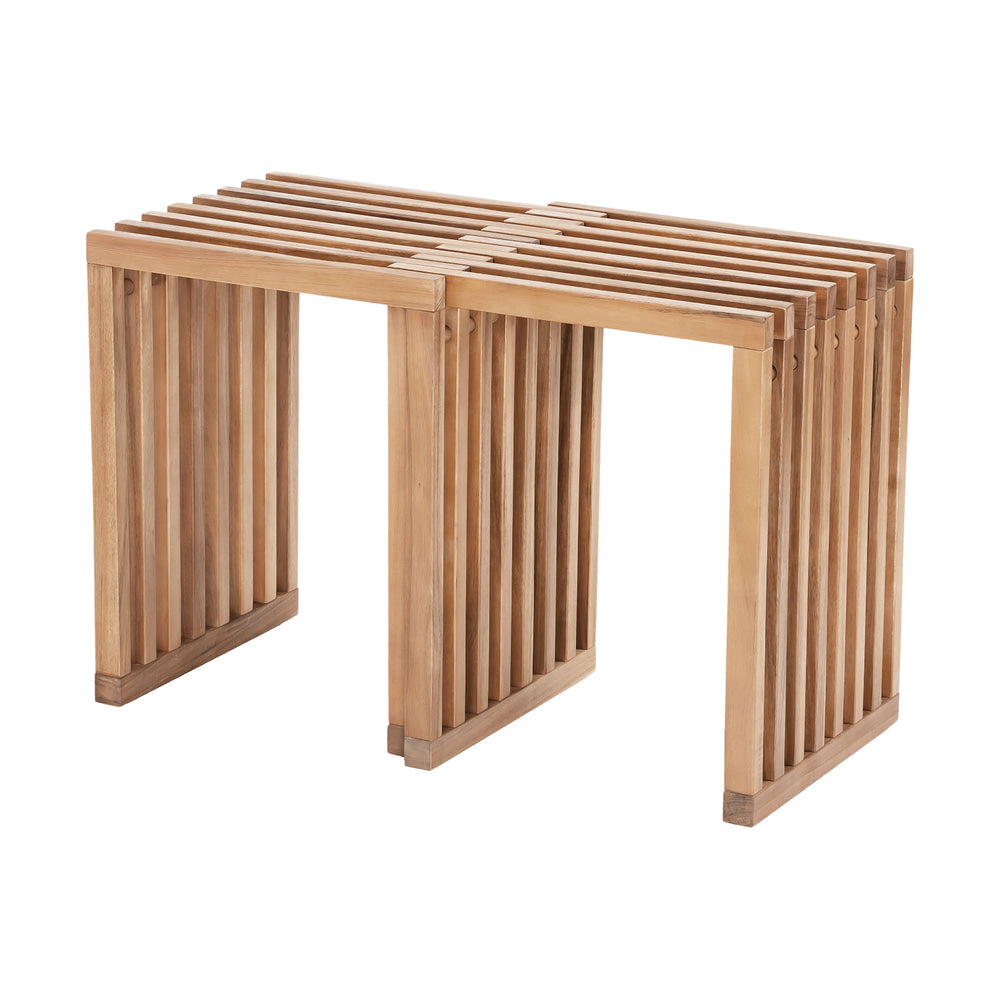 Taburete de Intemperie para Restaurante - ZUO RIVIERA - Natural - Asiento y Estructura en Acacia Maciza