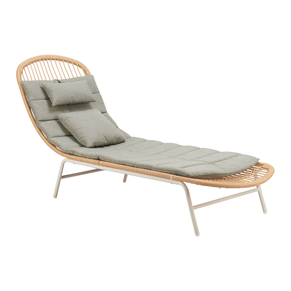 Camastro de Intemperie para Roof Garden - ZUO SKIM - Multicolor - Asiento y Respaldo Tapizados con Tela para Exterior