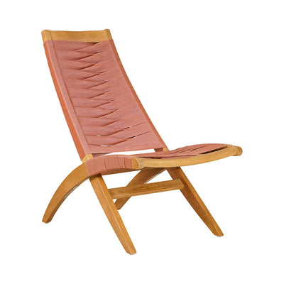 Silla para Hotel y Bistró - ZUO ROVA LOUNGE - Terracota - Asiento y Respaldo en Ratán Sintético Tejido