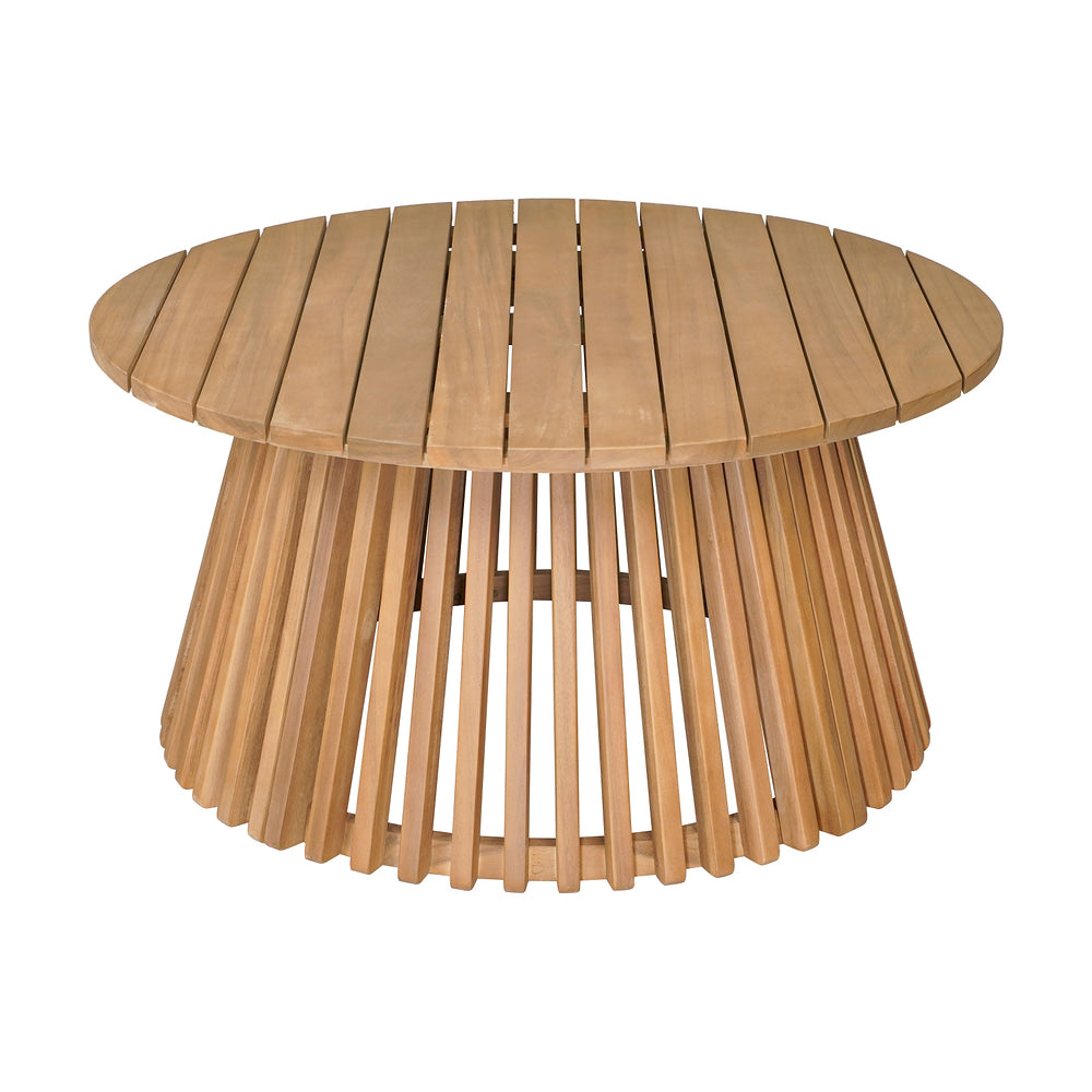 Mesa de Centro para Terraza y Áreas de Estar - ZUO ZAHARA - Natural - Estructura y Cubierta en Acacia Maciza