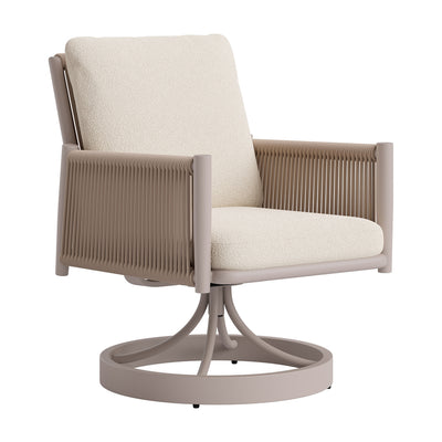 Silla para Hotel y Terraza - ZUO RIVAN - Beige - Asiento y Respaldo Tapizados con Tela para Exterior