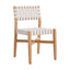 Silla para Terraza y Alberca - ZUO MIZUYA - Varios Colores - Asiento y Respaldo en Ratán Sintético Tejido - Blanco