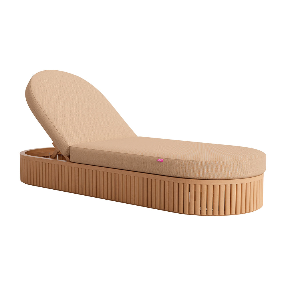 Camastro de Intemperie para Spa - ZUO SAKINA - Café - Asiento y Respaldo Tapizados con Tela para Exterior