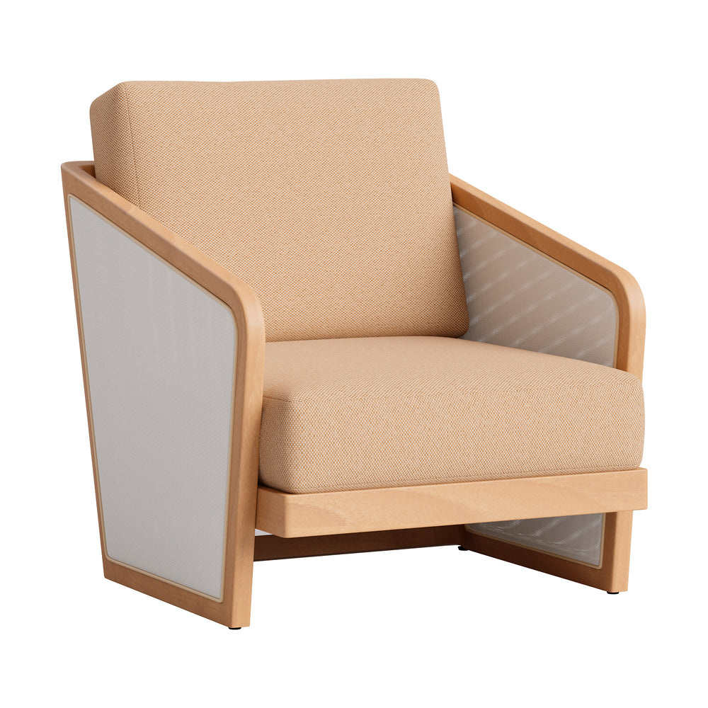 Silla para Restaurante y Jardín - ZUO SAKINA LOUNGE - Café - Asiento y Respaldo Tapizados con Tela para Exterior